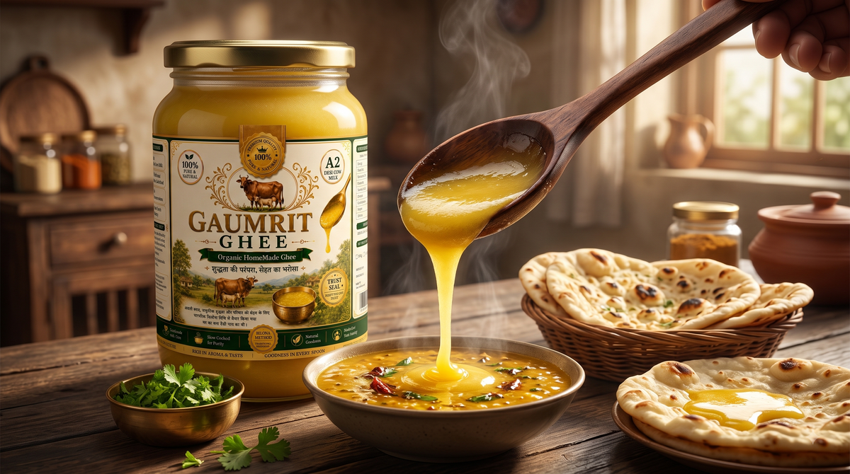 GAUMRIT A2 Desi Cow Ghee – 1 Litre